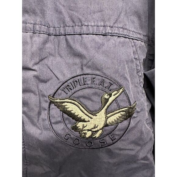Vintage Triple FAT Goose‎ Navy Blue Down Puffer Parka Jacket Men's Size Medium - Picture 2 of 9
